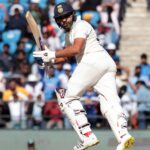 Nagpur :India’s cricket captain Rohit Sharma plays a shot during the first day of the first cricket test match between India and Australia in Nagpur,on Thursday, Feb. 9, 2023.(Photo:Raj Kumar/IANS)