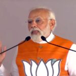 Ballari: Prime Minister Narendra Modi speaks during a public meeting ahead of the Karnataka Assembly elections, in Ballari district, Friday, May 5, 2023.(Photo:IANS/Twitter)