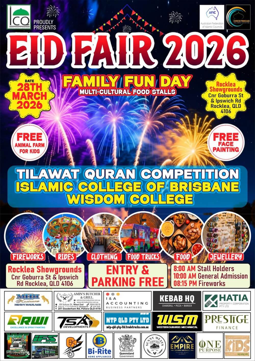 Eid Fair 2026 Brisbane-Family Fun Day at Rocklea Showgrounds brisbane