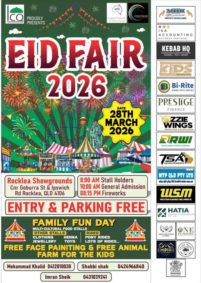 Eid Fair 2026 Family Fun Day at Rocklea Showgrounds